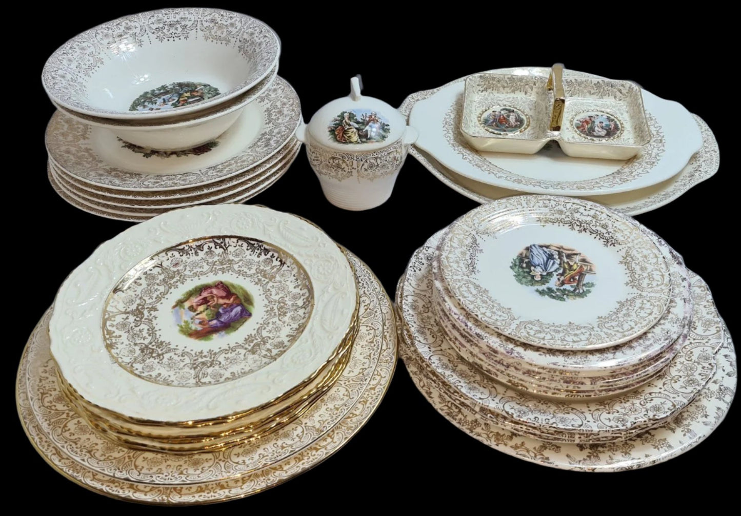 Assortment of Porcelain from AdamAntiques, Homer Laughlin, Triumph American Limoges, Lafayette China, Empire Ware