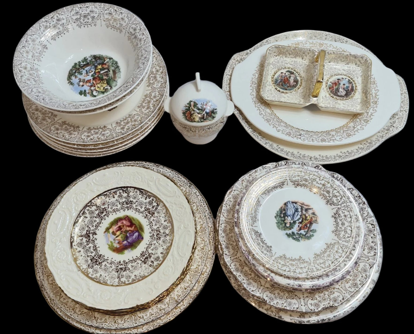 Assortment of Porcelain from AdamAntiques, Homer Laughlin, Triumph American Limoges, Lafayette China, Empire Ware