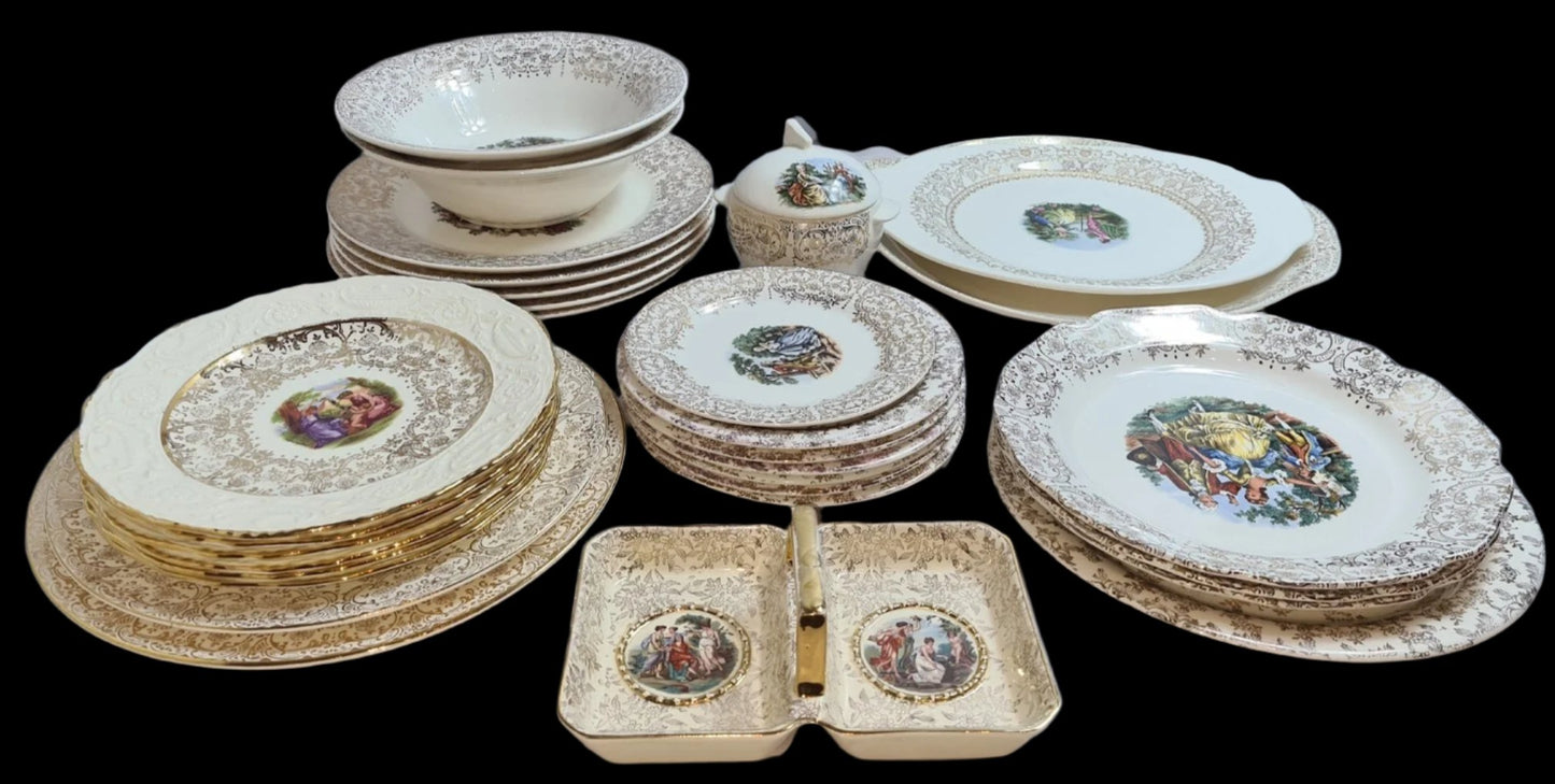Assortment of Porcelain from AdamAntiques, Homer Laughlin, Triumph American Limoges, Lafayette China, Empire Ware