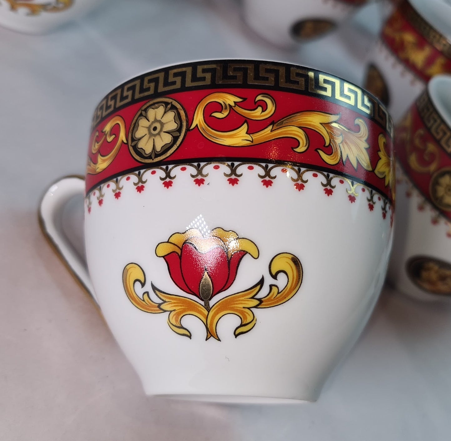 Beautiful Unused Italian T. Limoges Depos Porcelain Tea-Coffee Set for 12.