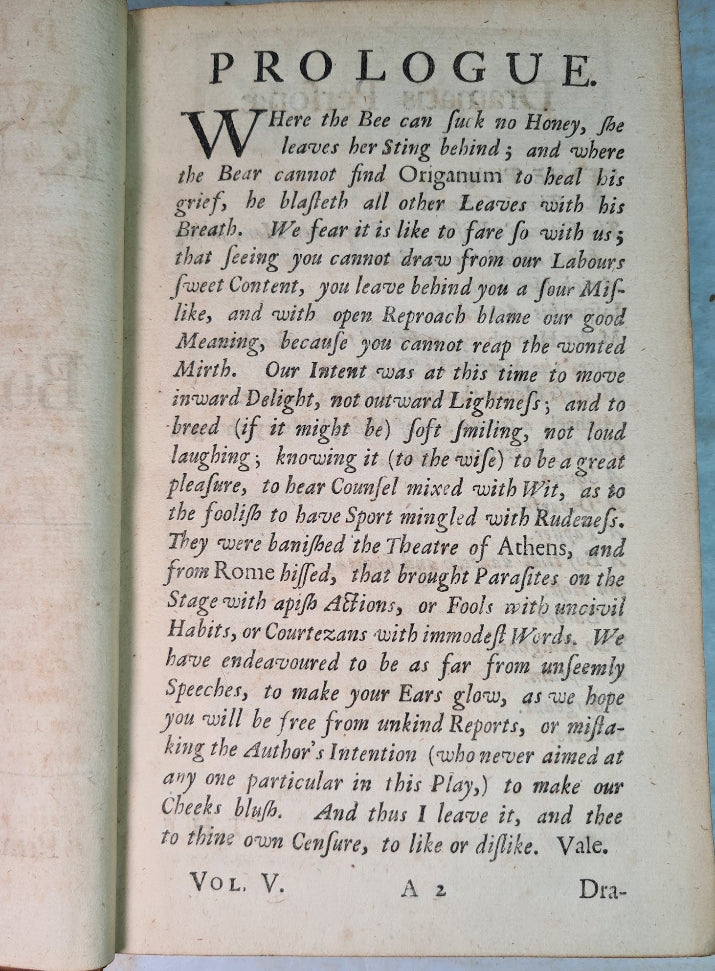 The Works Of Francis Beaumont And John Fletcher, 7 Volumes, Printed 1711.