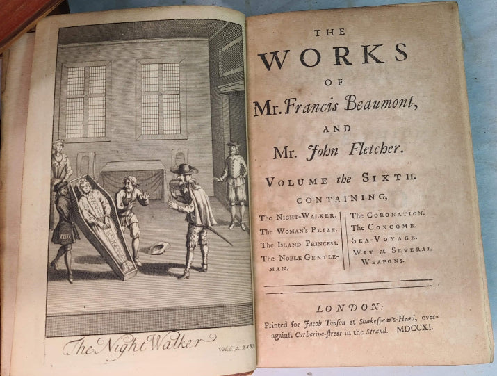 The Works Of Francis Beaumont And John Fletcher, 7 Volumes, Printed 1711.