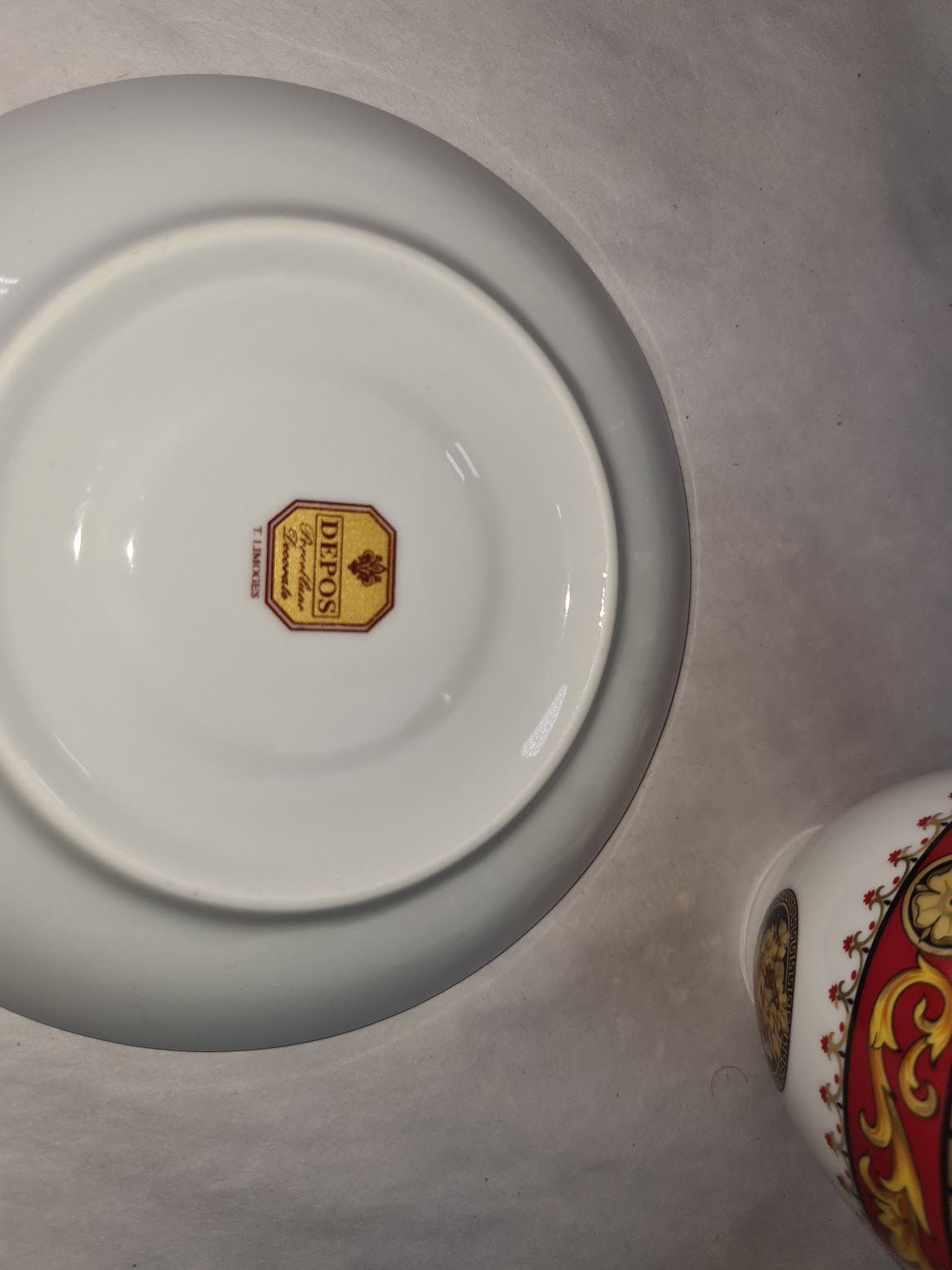 Beautiful Unused Italian T. Limoges Depos Porcelain Tea-Coffee Set for 12.
