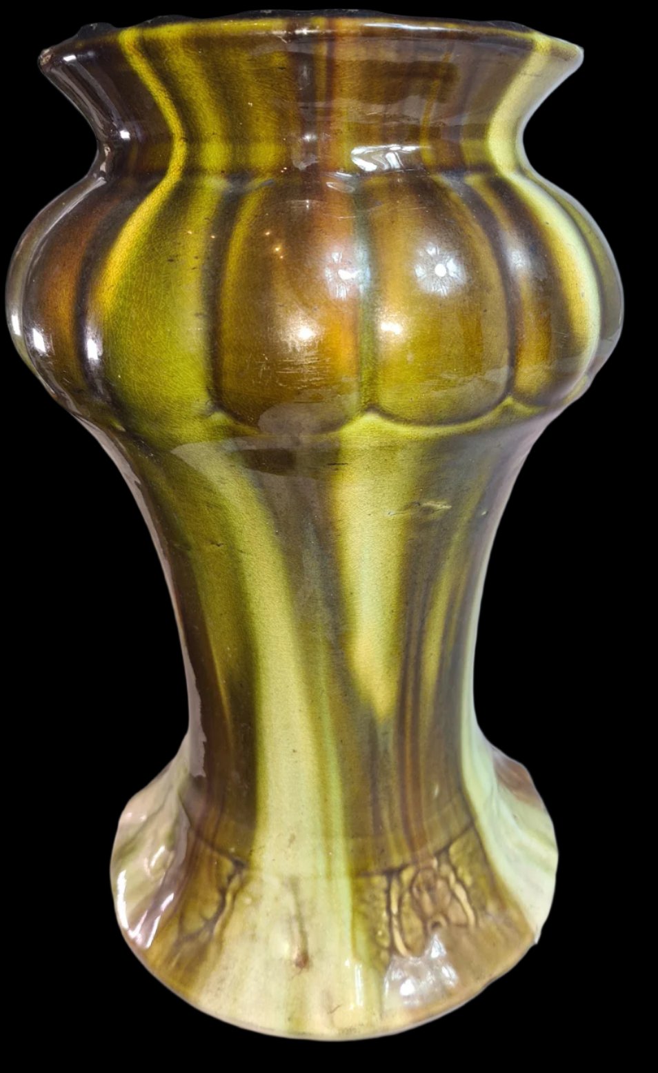 Vintage Large Green Art Pottery Vase