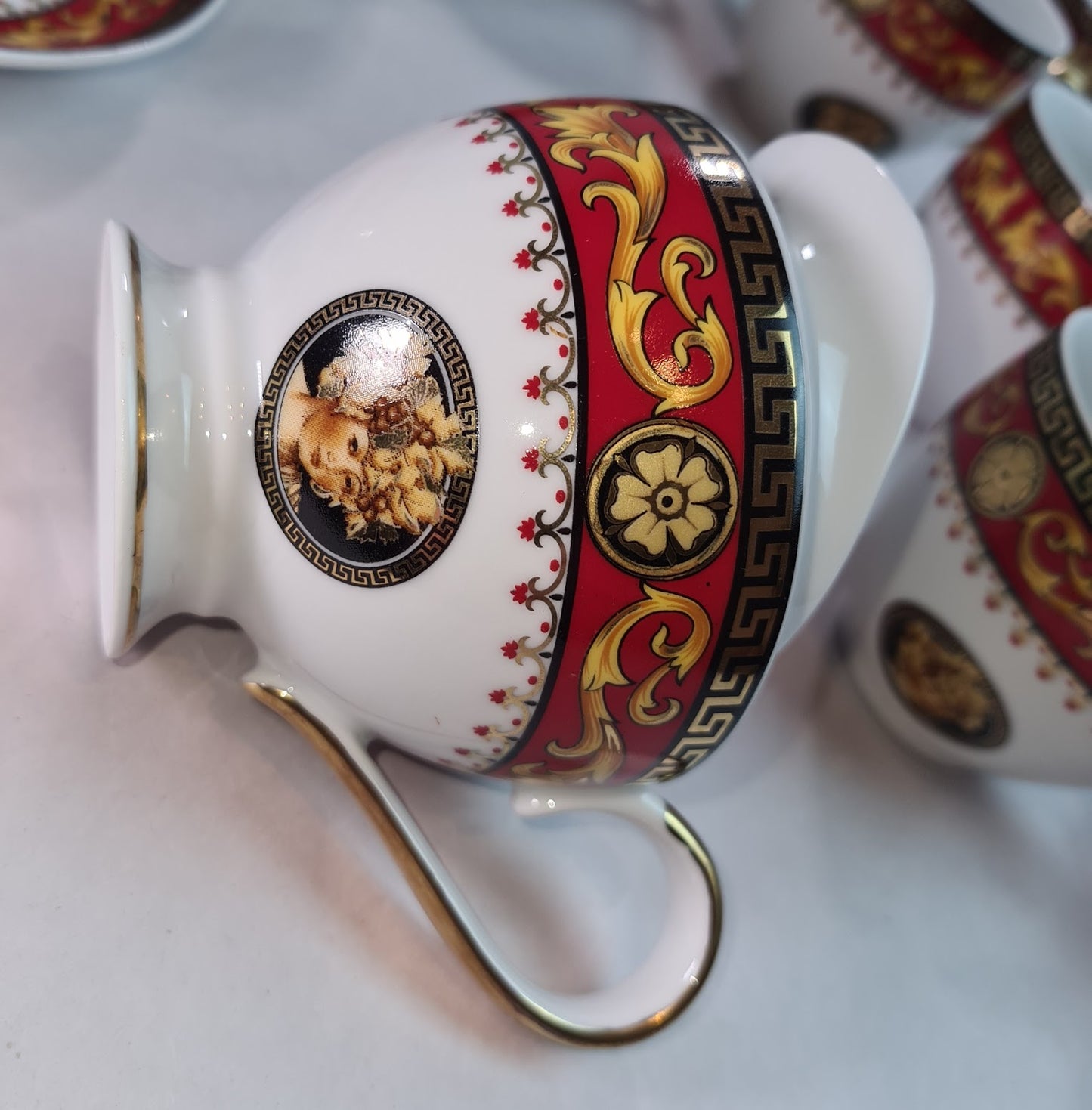 Beautiful Unused Italian T. Limoges Depos Porcelain Tea-Coffee Set for 12.