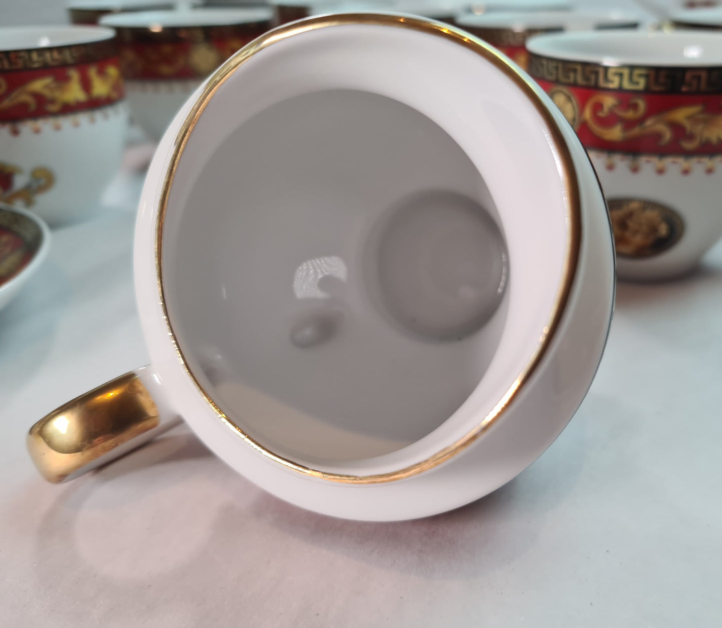 Beautiful Unused Italian T. Limoges Depos Porcelain Tea-Coffee Set for 12.
