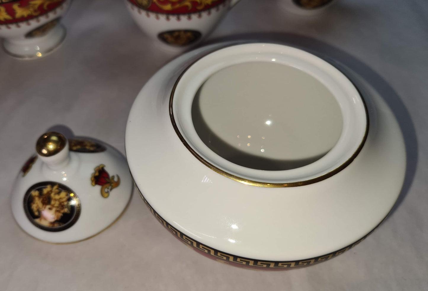 Beautiful Unused Italian T. Limoges Depos Porcelain Tea-Coffee Set for 12.