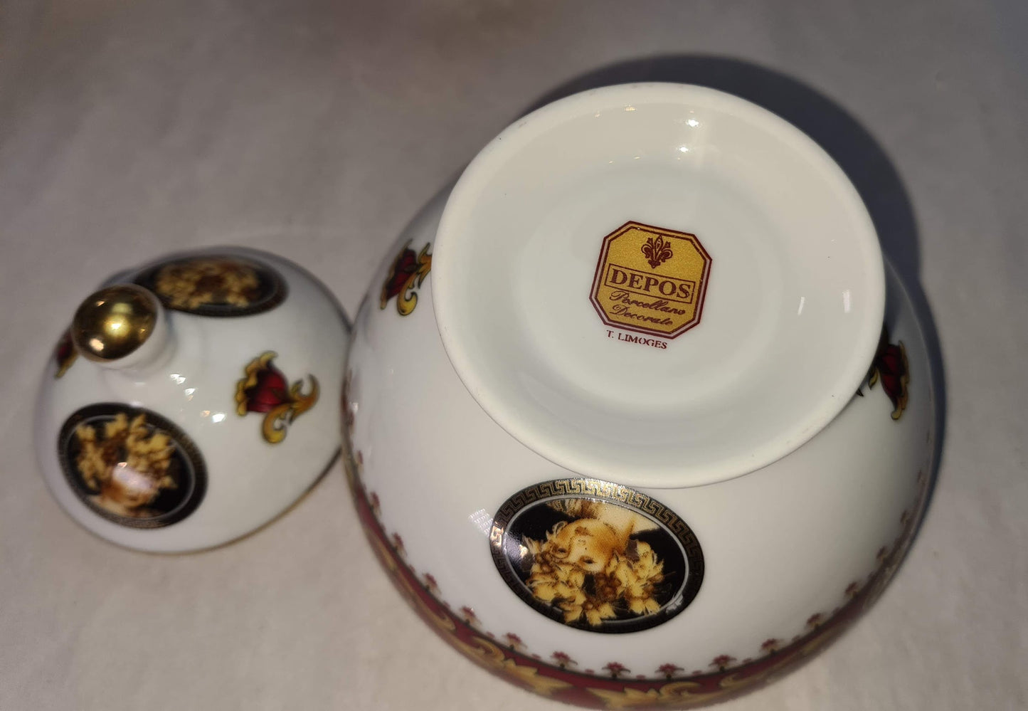 Beautiful Unused Italian T. Limoges Depos Porcelain Tea-Coffee Set for 12.