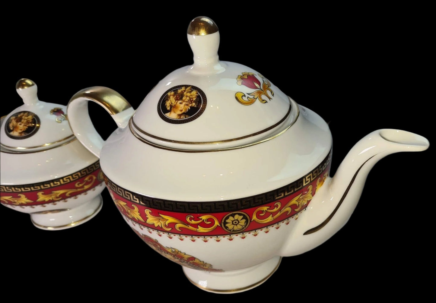 Beautiful Unused Italian T. Limoges Depos Porcelain Tea-Coffee Set for 12.