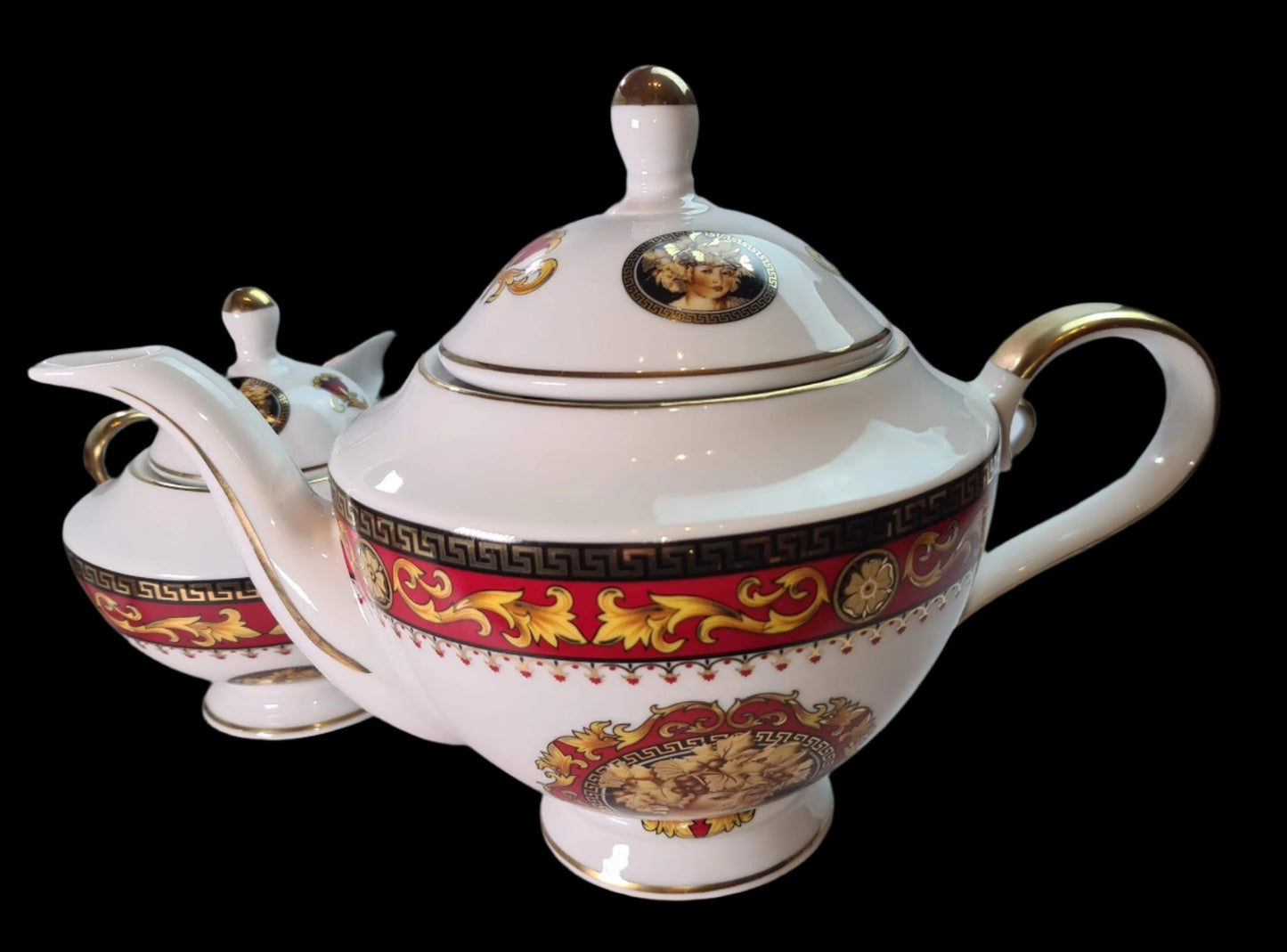 Beautiful Unused Italian T. Limoges Depos Porcelain Tea-Coffee Set for 12.