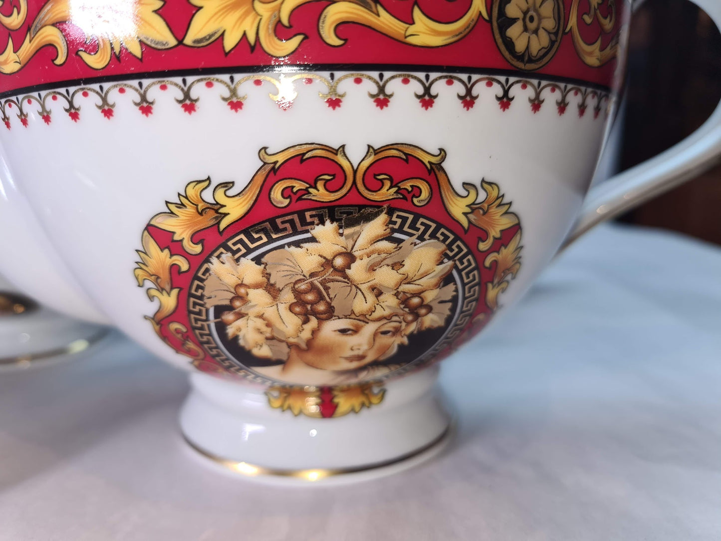Beautiful Unused Italian T. Limoges Depos Porcelain Tea-Coffee Set for 12.