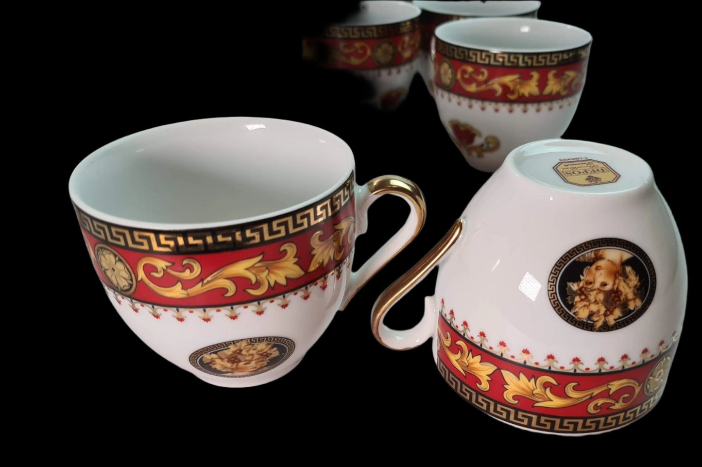 Beautiful Unused Italian T. Limoges Depos Porcelain Tea-Coffee Set for 12.