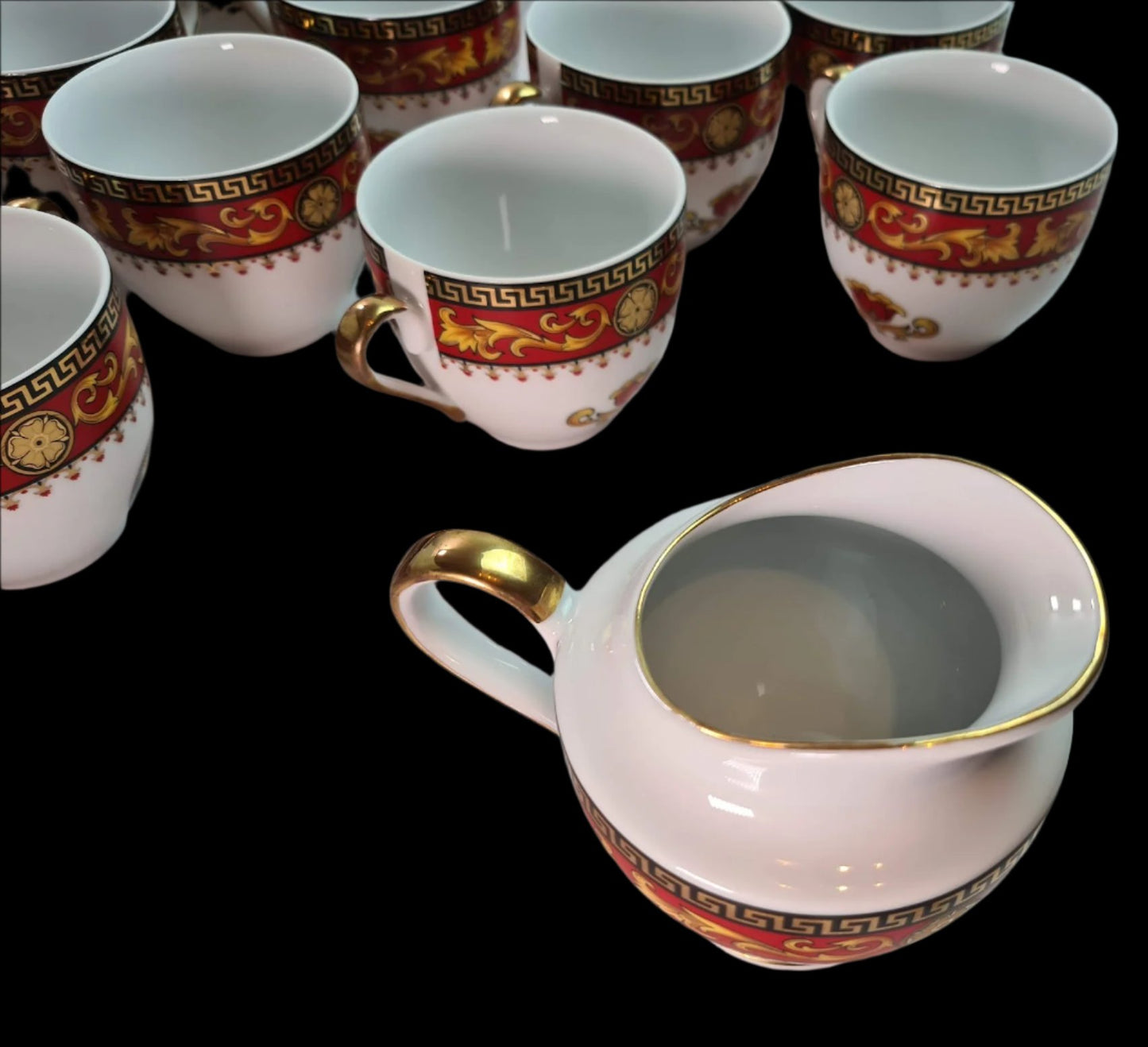 Beautiful Unused Italian T. Limoges Depos Porcelain Tea-Coffee Set for 12.