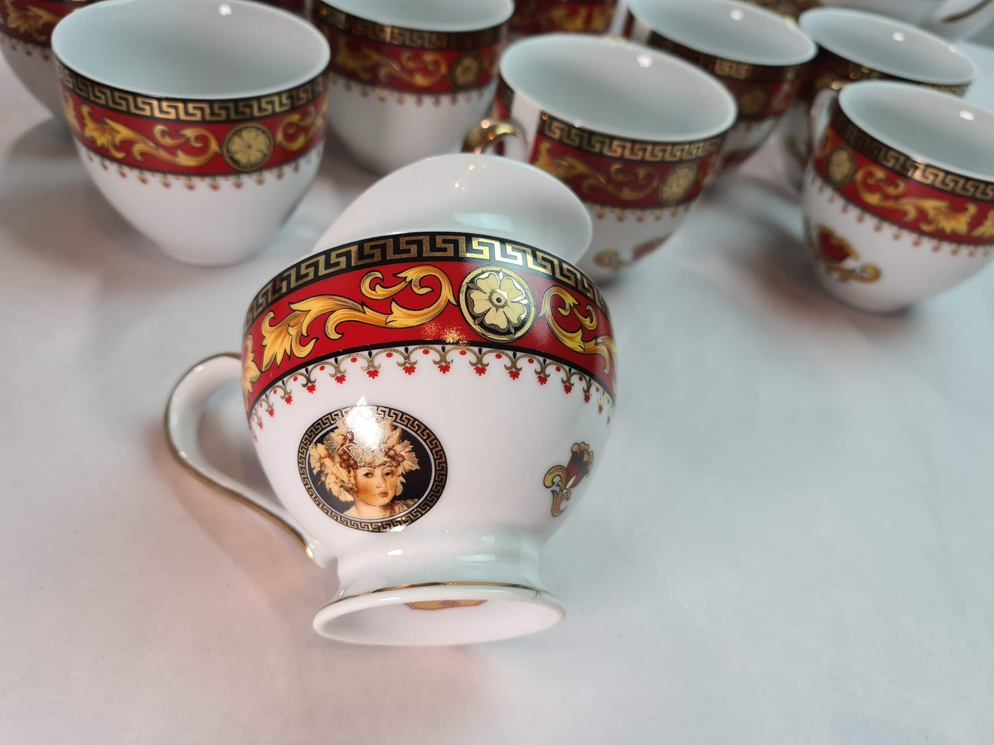 Beautiful Unused Italian T. Limoges Depos Porcelain Tea-Coffee Set for 12.