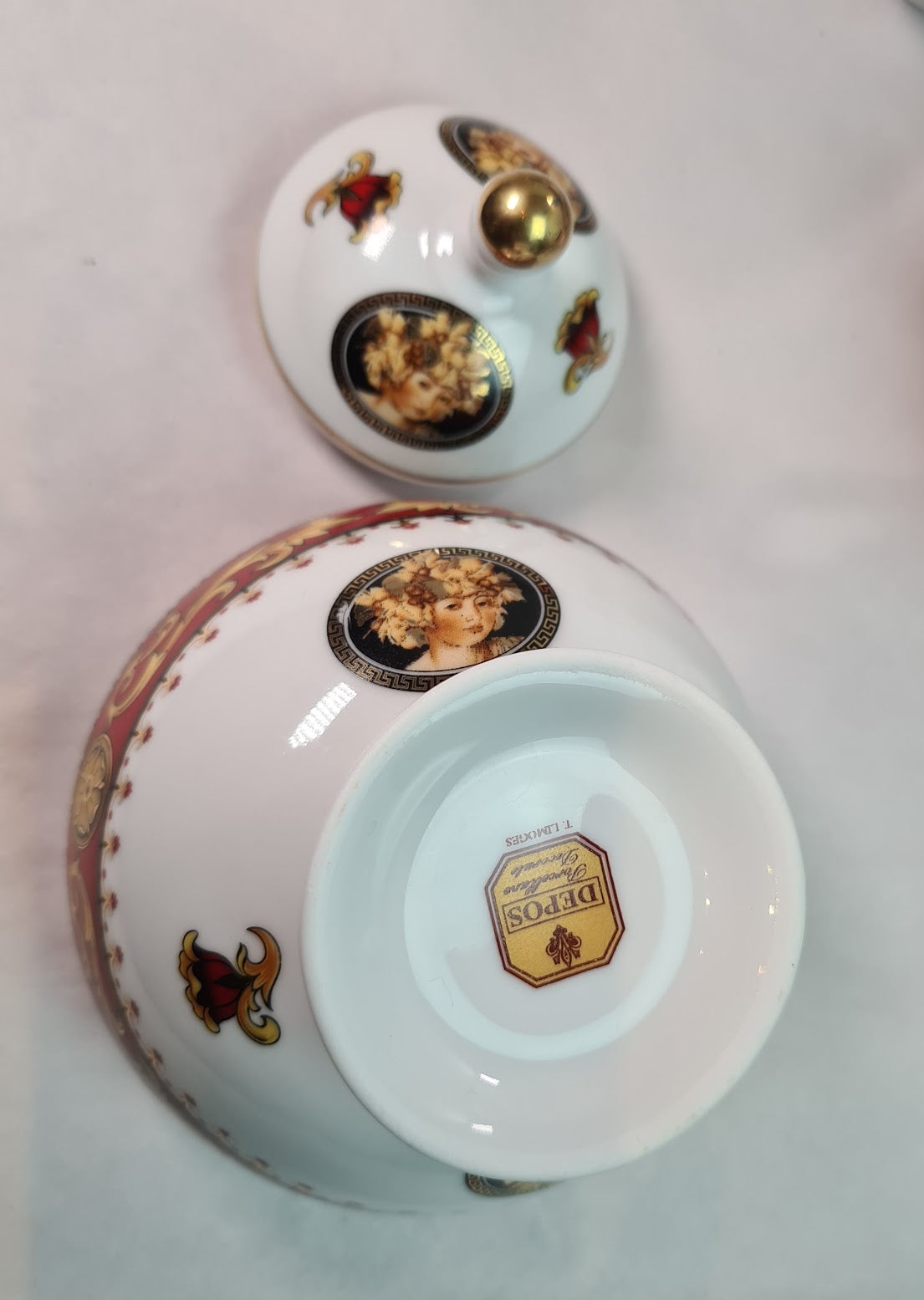 Beautiful Unused Italian T. Limoges Depos Porcelain Tea-Coffee Set for 12.