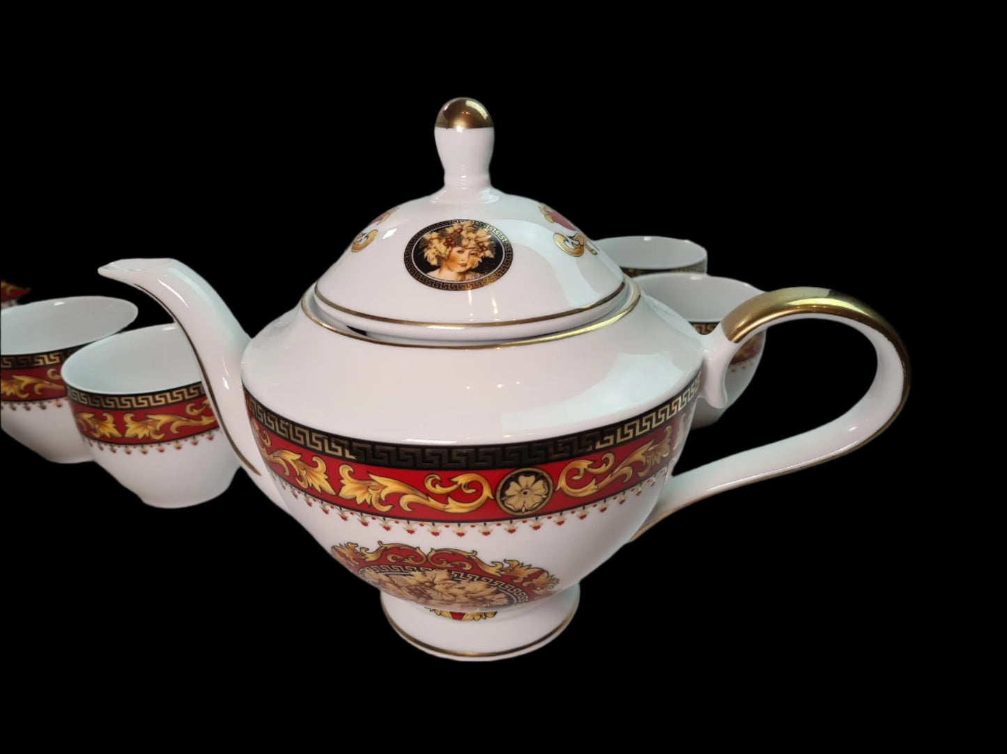 Beautiful Unused Italian T. Limoges Depos Porcelain Tea-Coffee Set for 12.