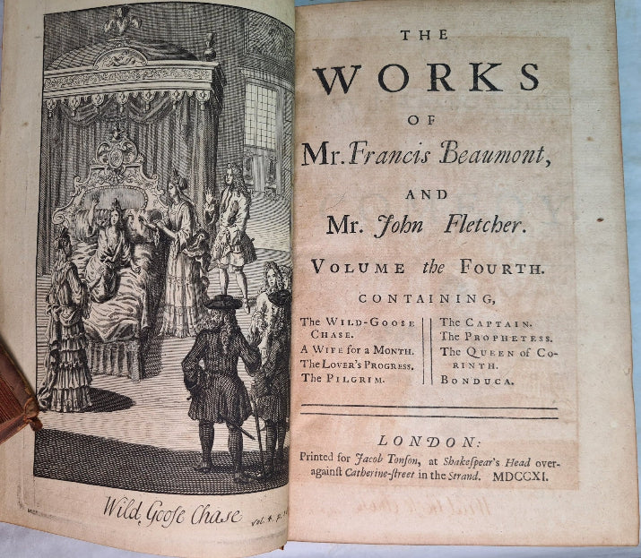 The Works Of Francis Beaumont And John Fletcher, 7 Volumes, Printed 1711.