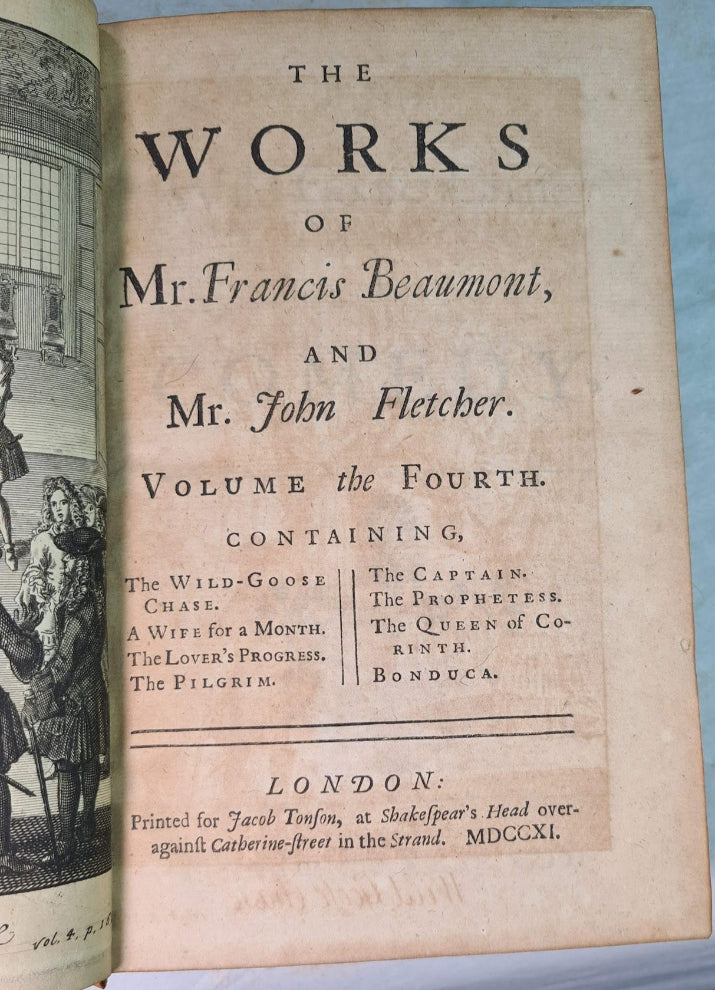 The Works Of Francis Beaumont And John Fletcher, 7 Volumes, Printed 1711.