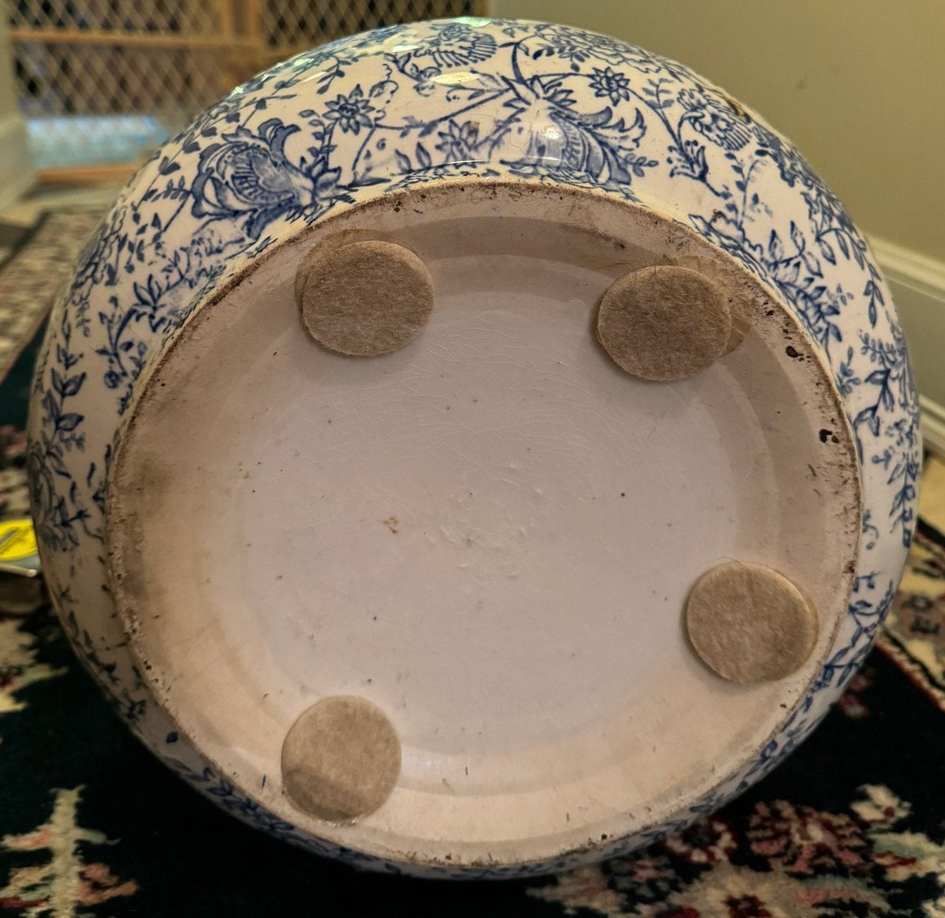 Antique Blue and White Maddocks Lamberton Royal Porcelain Umbrella Stand