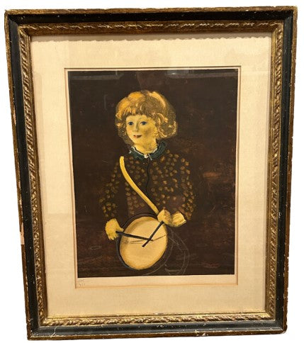 Andre Derain Hand Numbered Lithograph - "Little Girl With Drum"