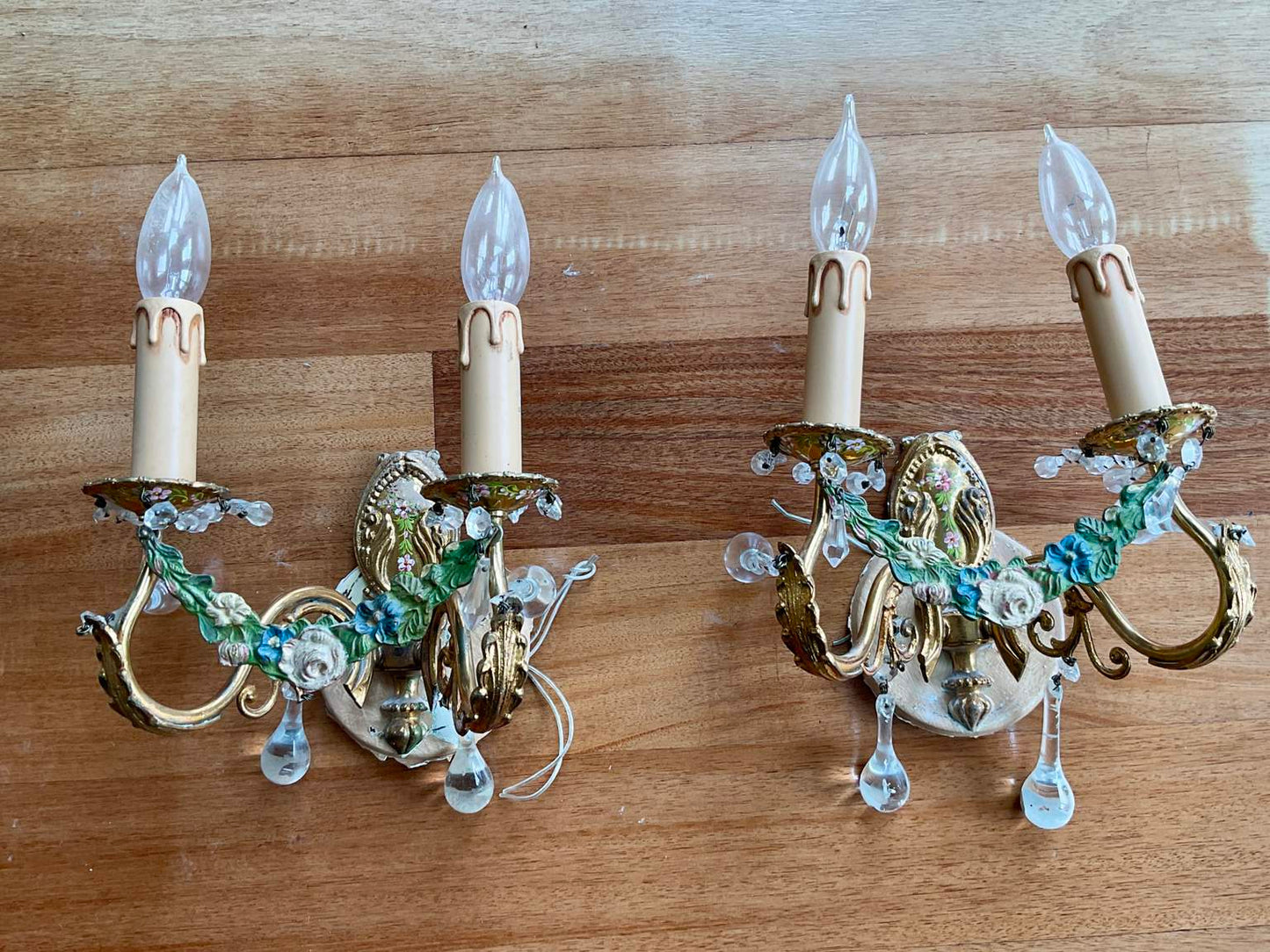 Gorgeous Pair of Vintage Italian Sconces