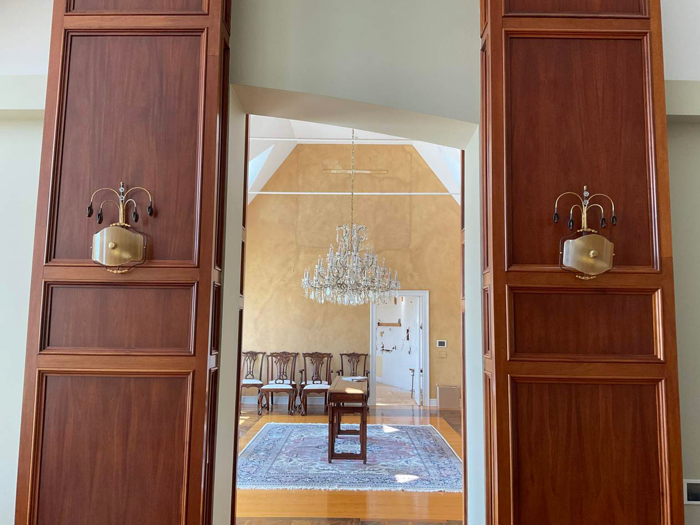 Exquisite Rare Pair of Venetian Glass and Amber Sconces (1 of 2)