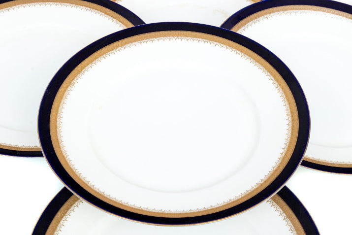 Fabulous Collection of Twelve Rosenthal Cobalt Trimmed Porcelain Plates