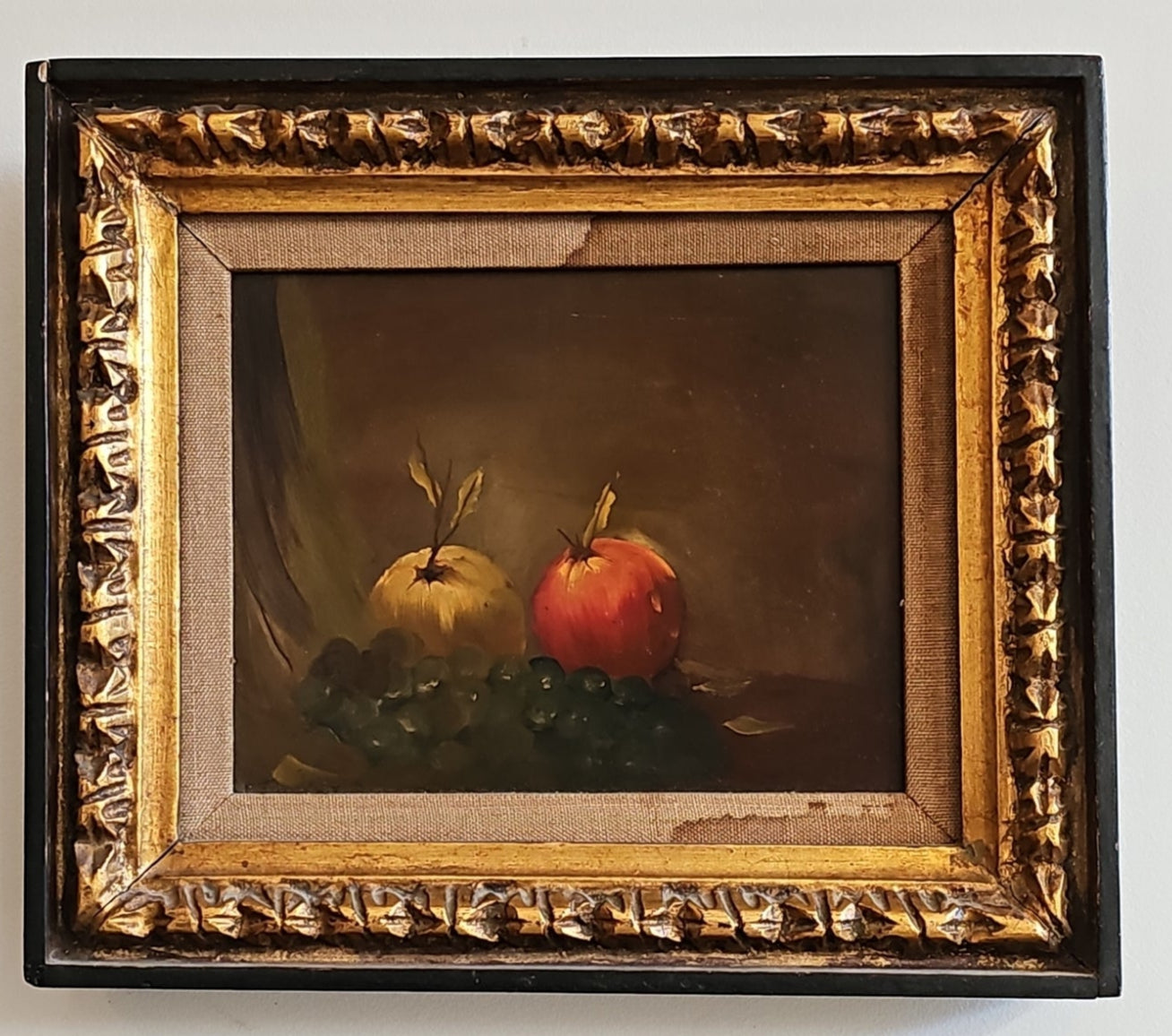Antique Original Still Life Painting Oil On Board,Artist Signed