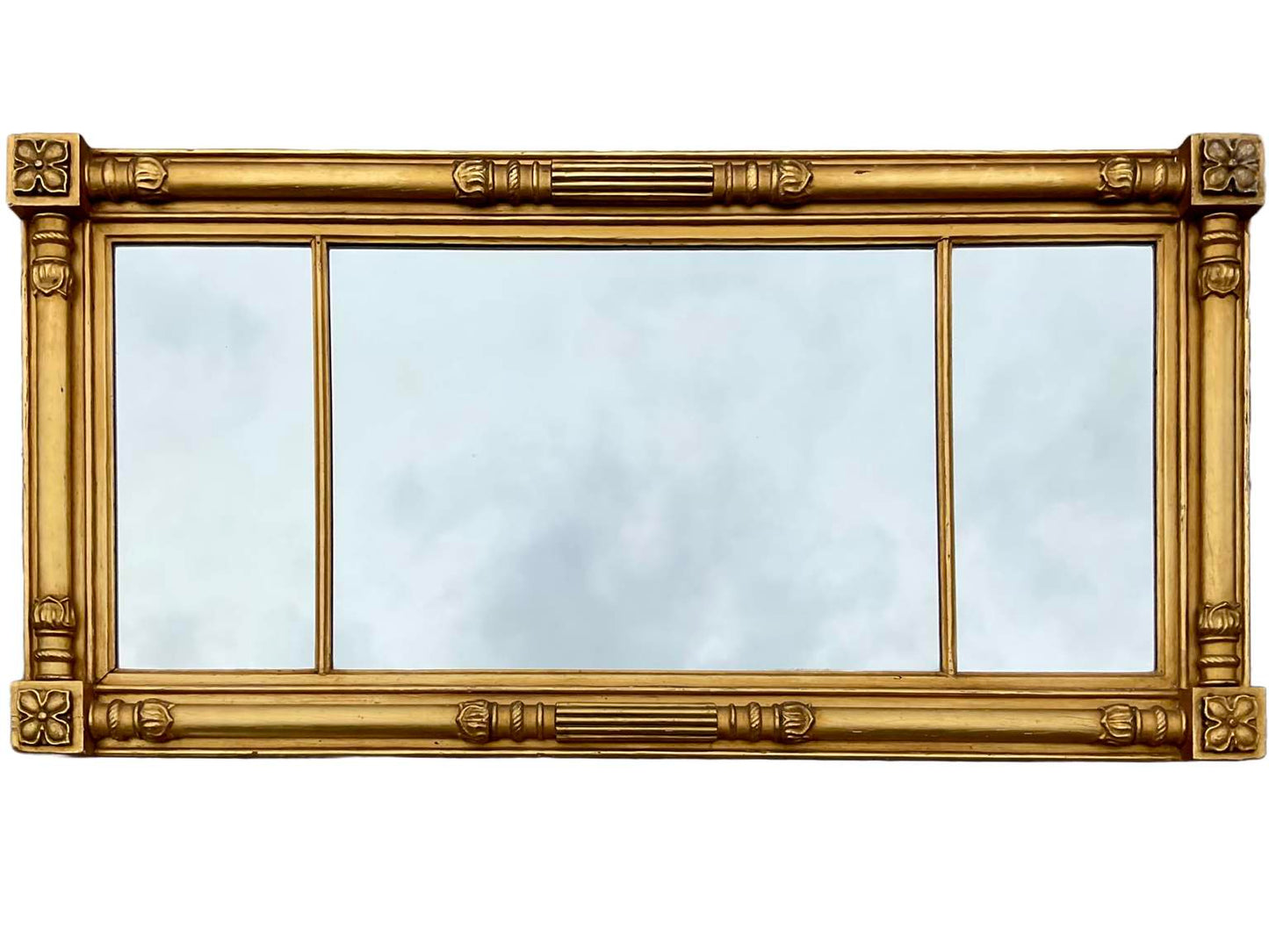 Empire Gilt Overmantle Mirror