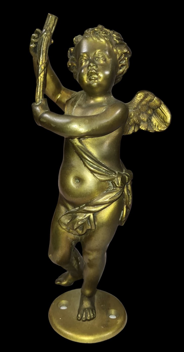 Bronze Winged Cherub Statue