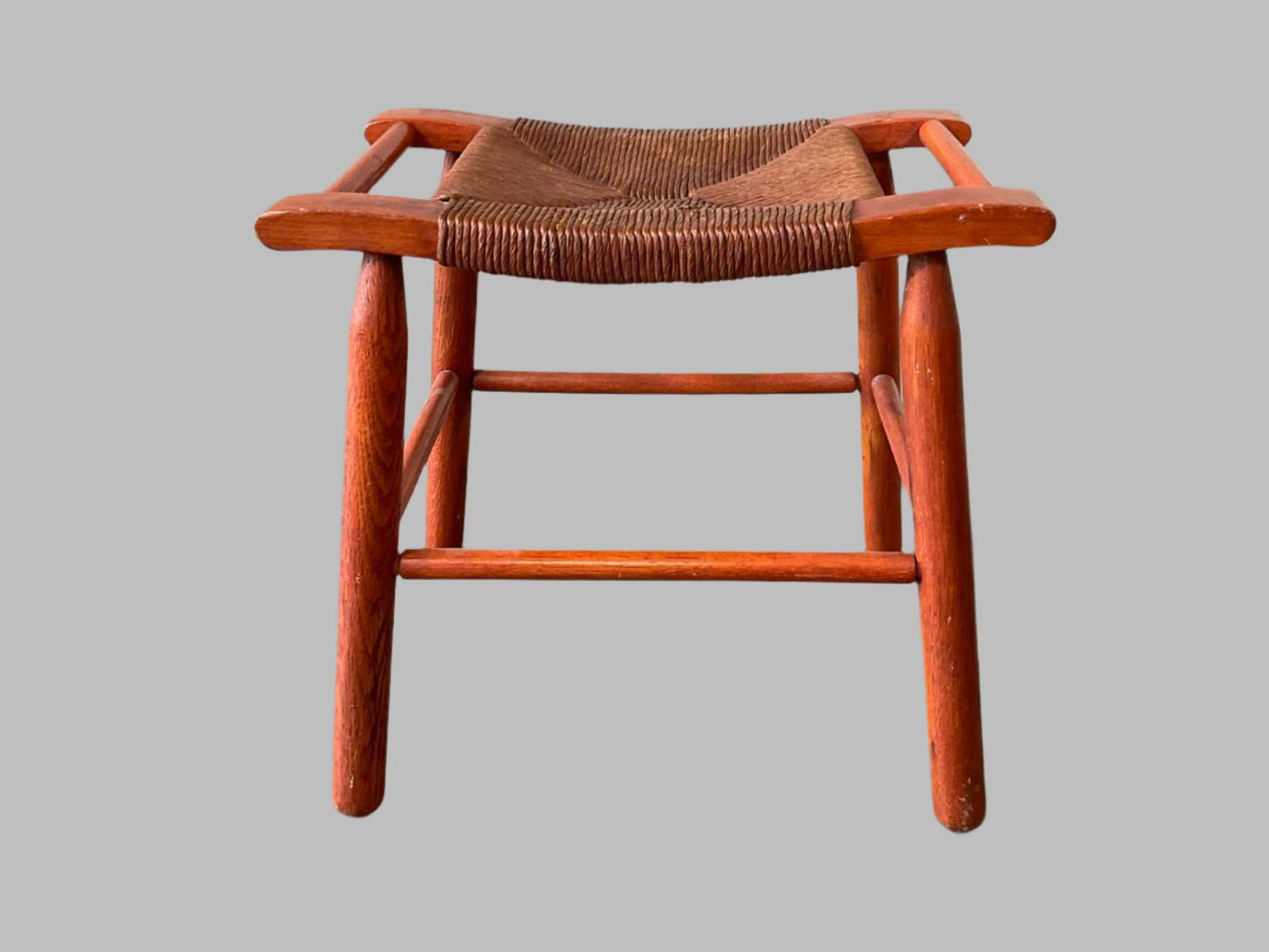 Hand Made Vintage Danish Rush Stool