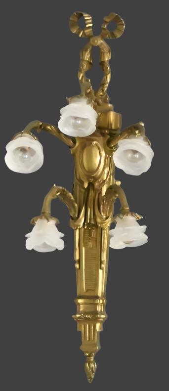 Classic Pair of Early 20th Century Louis XVI Style Sconces- A Pair