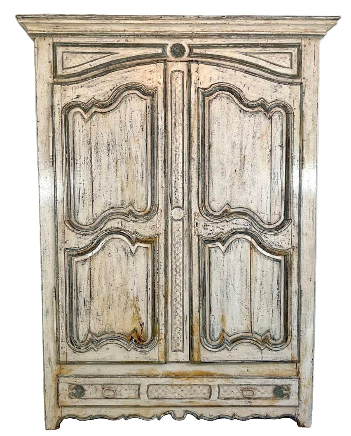 Large Authentic Antique French Provincial Armoire Early 1800
