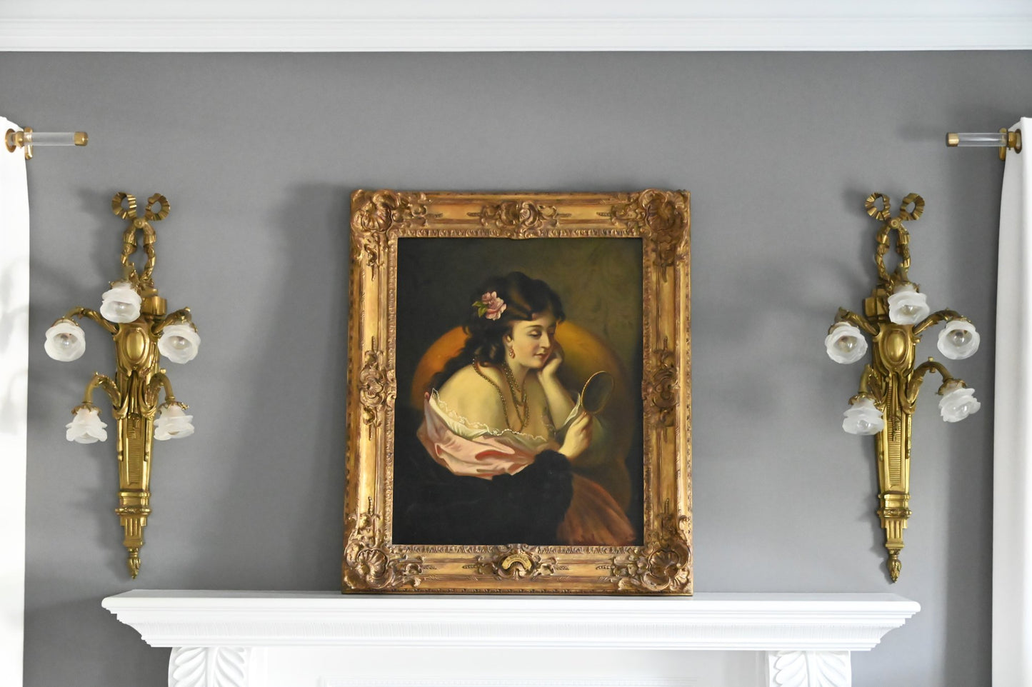 Classic Pair of Early 20th Century Louis XVI Style Sconces- A Pair