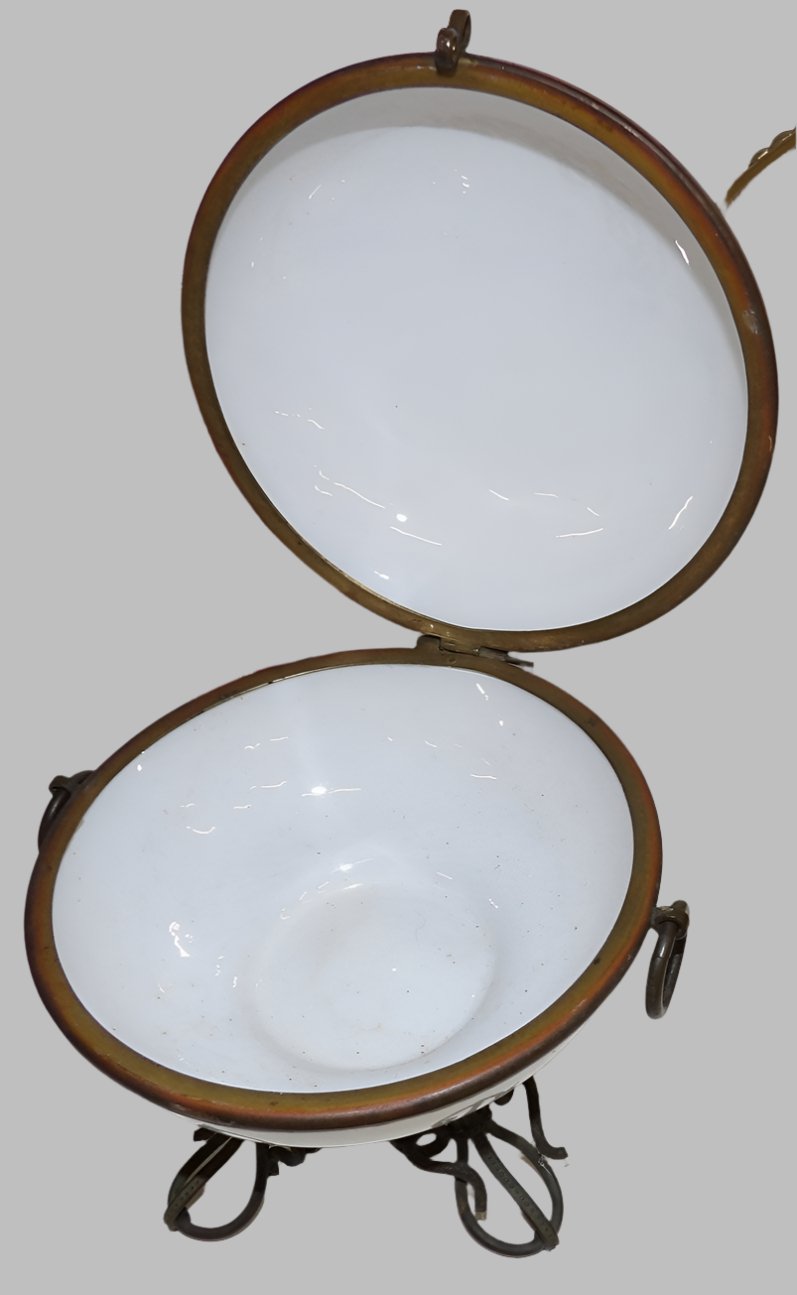 Antique Glass Bowl with Lid