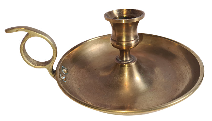 Vintage Brass Chamberstick Candle Holder