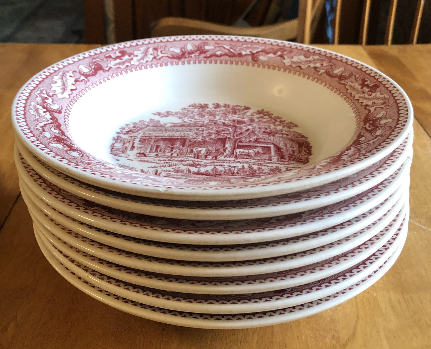 Memory Lane Ironstone Soup Bowls 8 pcs