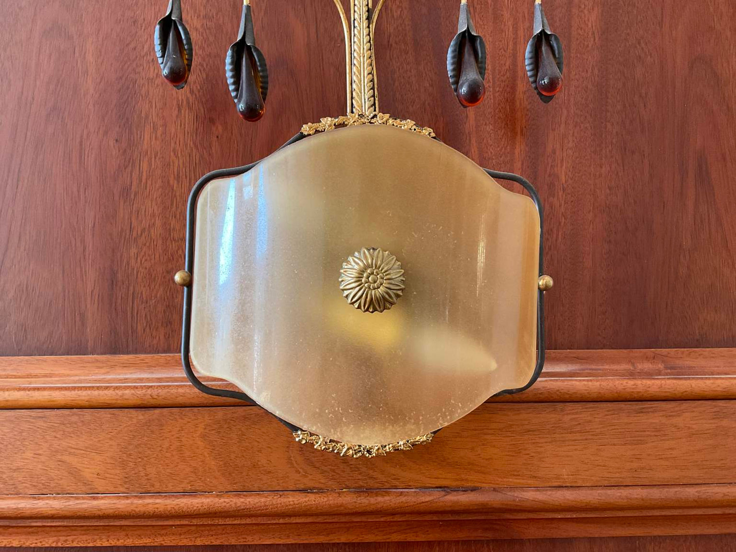 Exquisite Rare Pair of Venetian Glass and Amber Sconces (2 of 2)