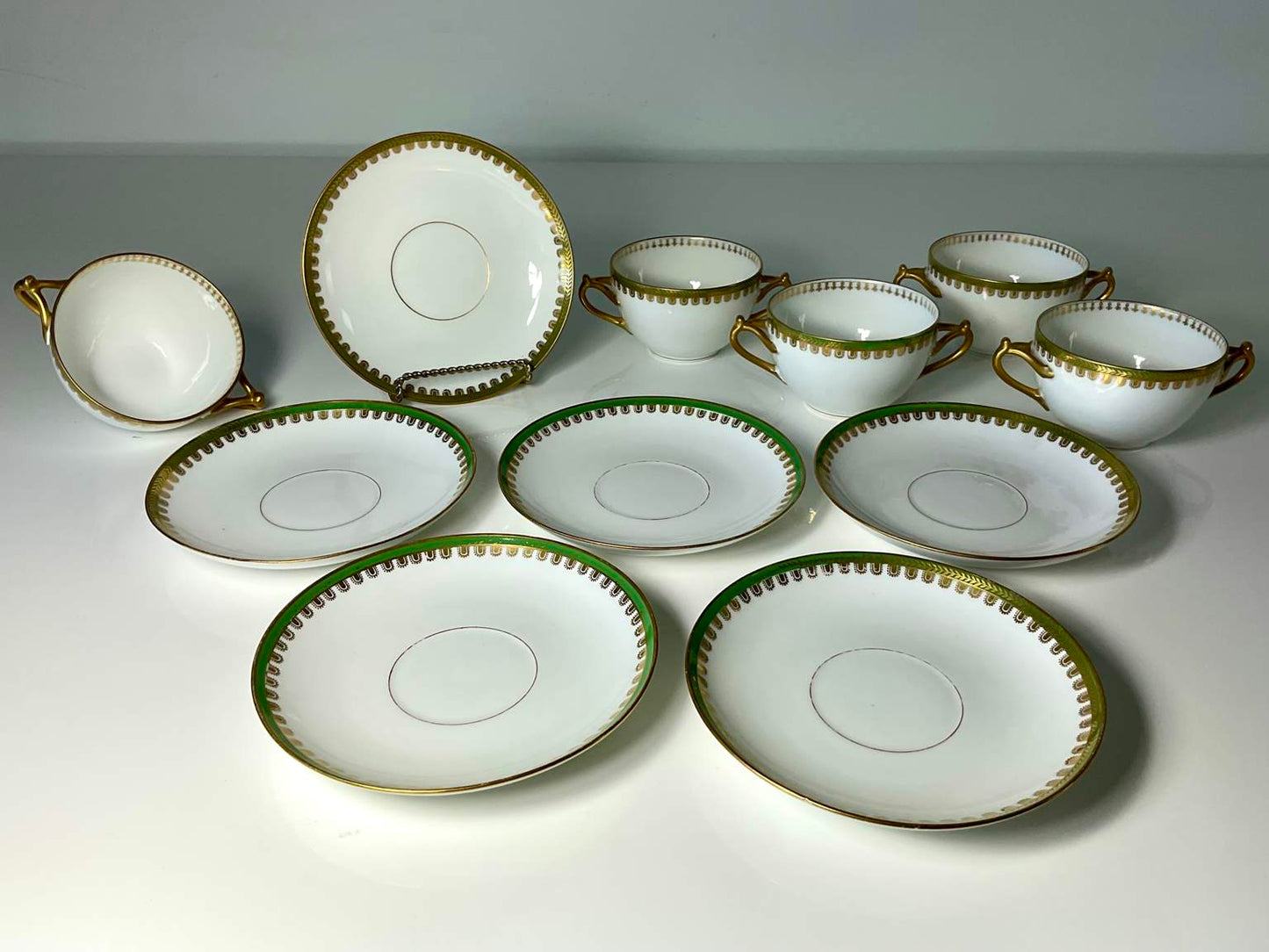 Vintage D & C France L Bernardaud & Cie Limoges Cups and Saucers - 11 Pieces