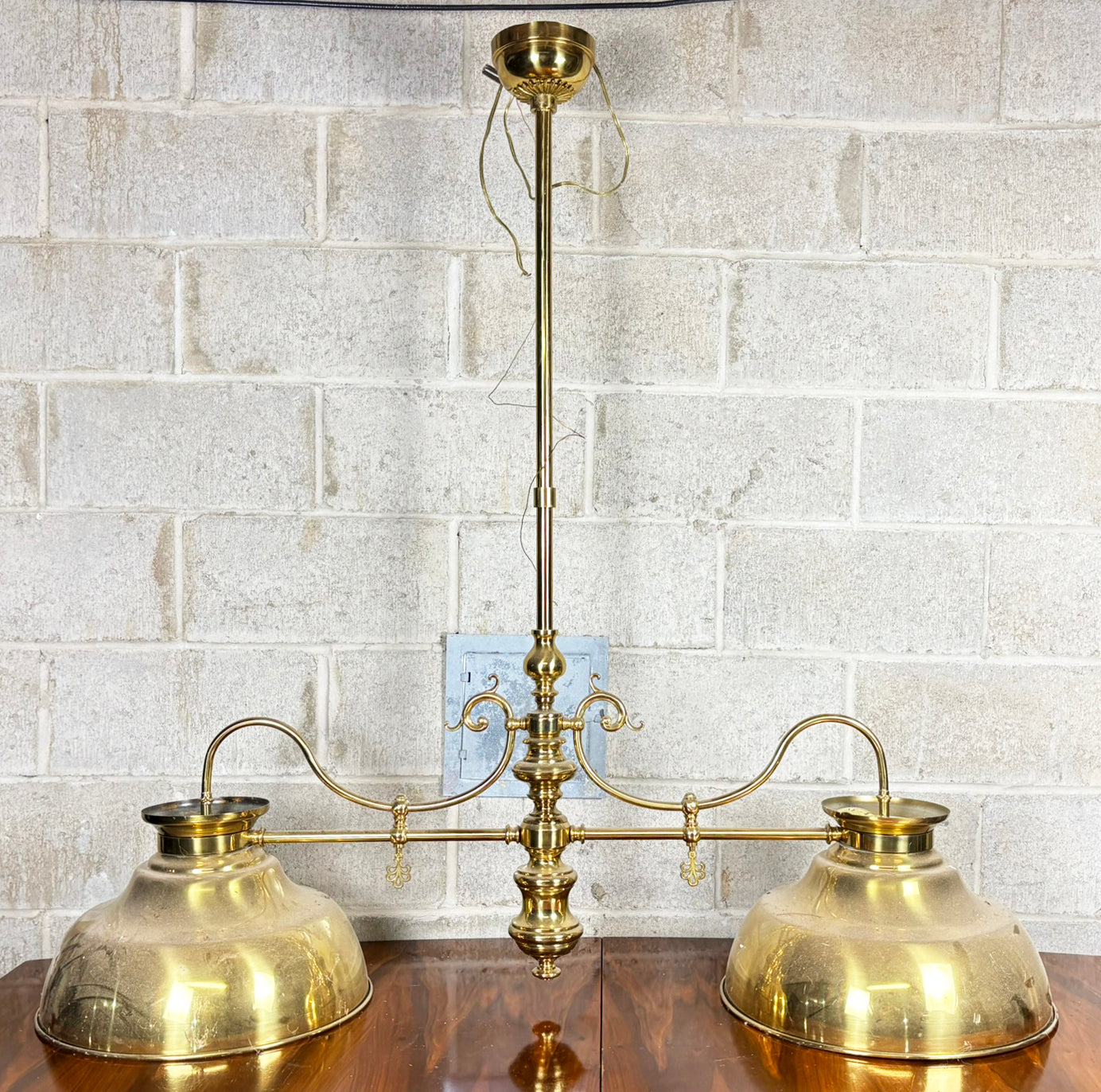 Elegant Brass Pendant Lamp (2 lights)