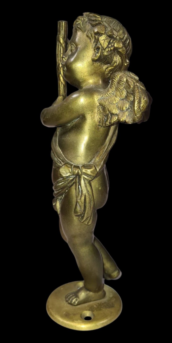 Bronze Winged Cherub Statue