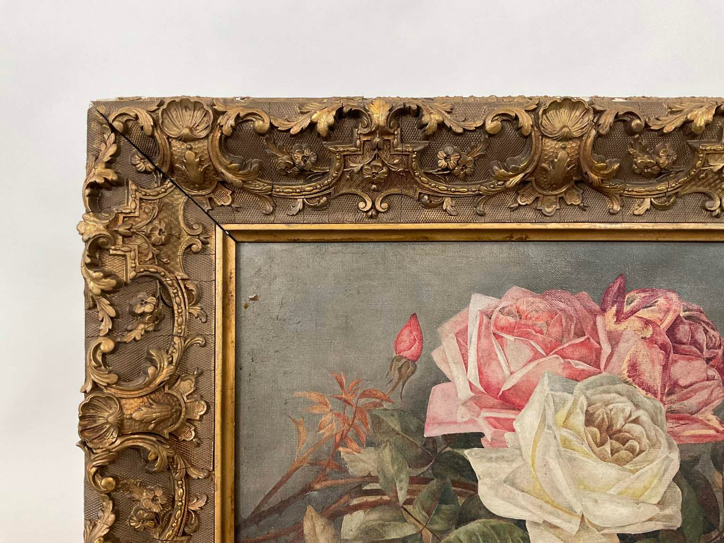 Beautiful Rose Still Life, 19th Century, Oil on Canvas