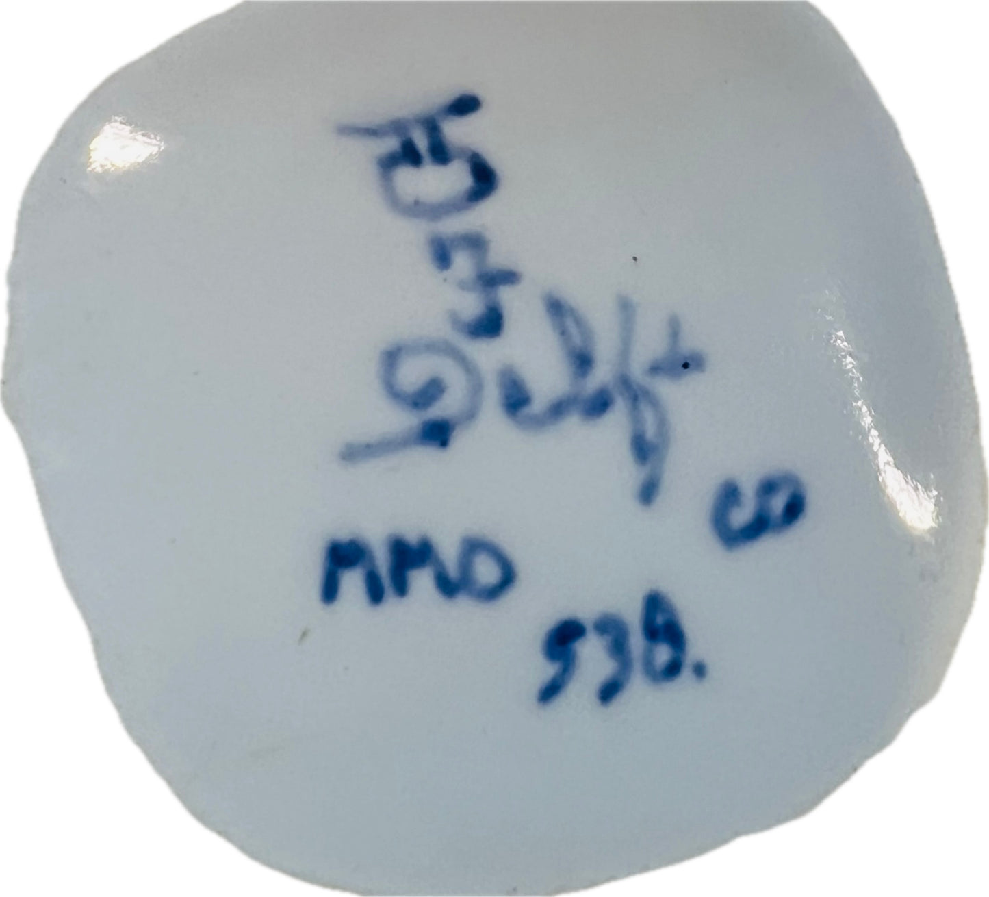Delft Porcelain Garniture Vase - Signed On Base
