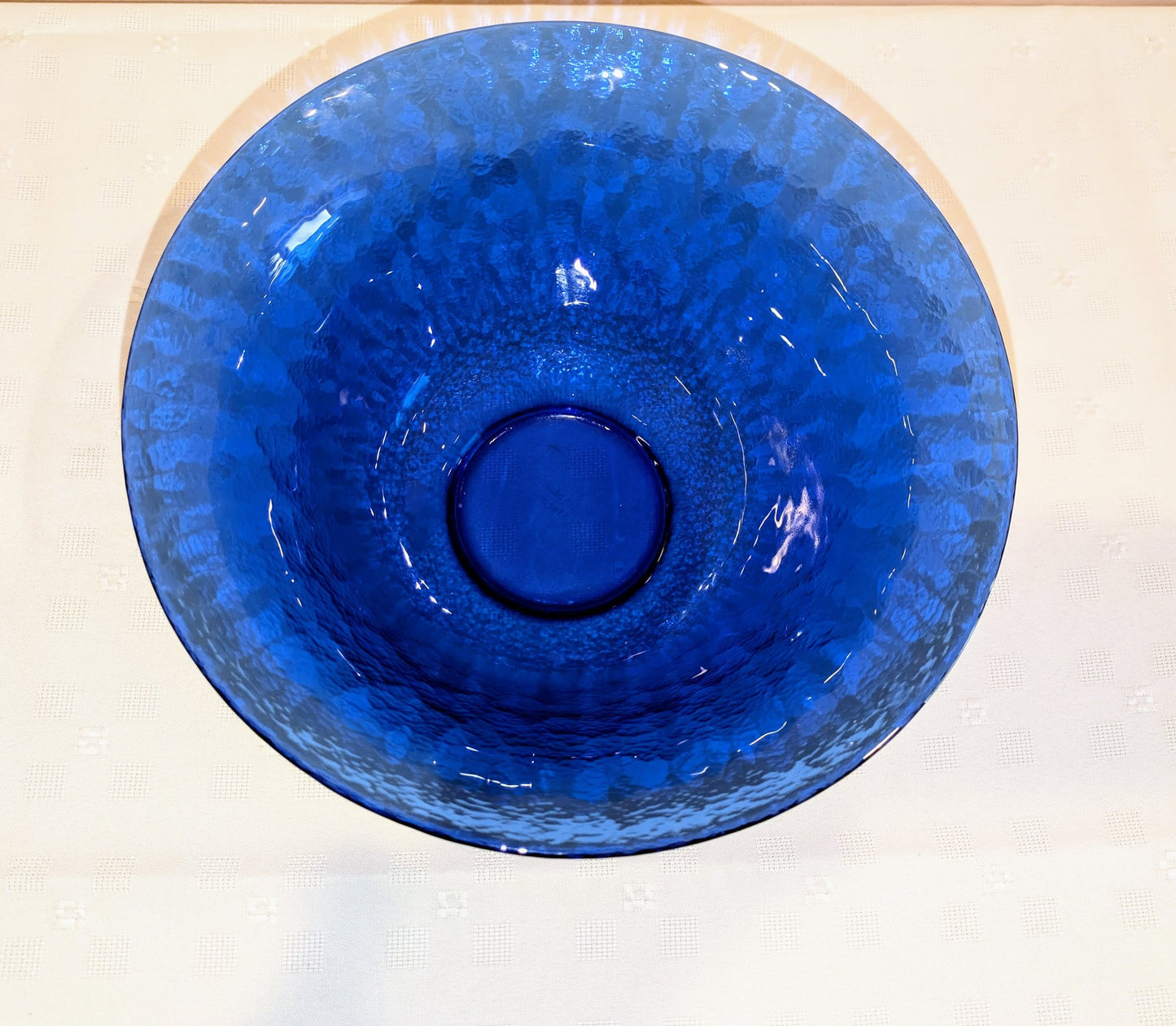 Beautiful Vintage Murano Cobalt Blue Hand Blown Bowl