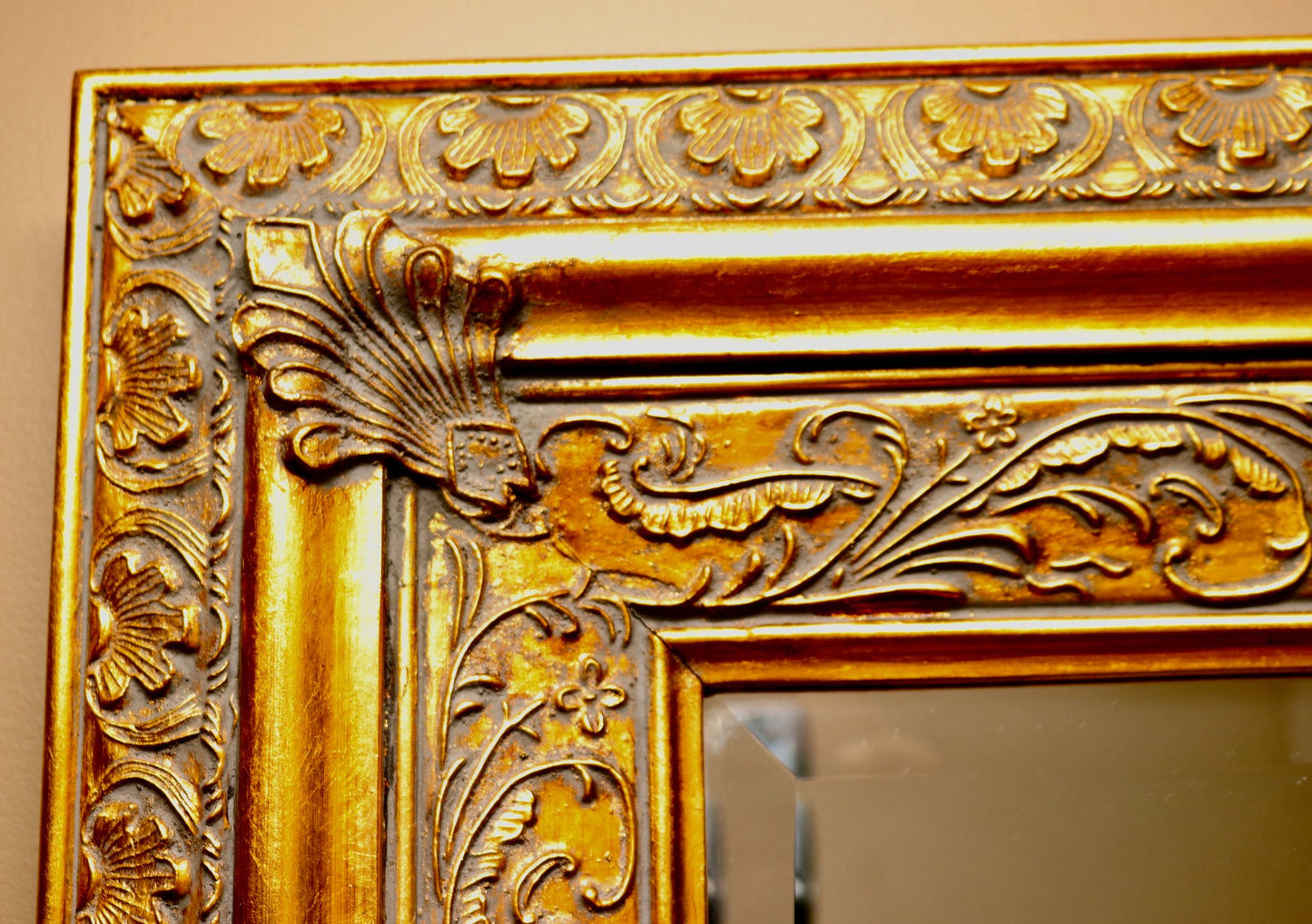 Ornate Gold Gilt Scroll Leaf Mirror