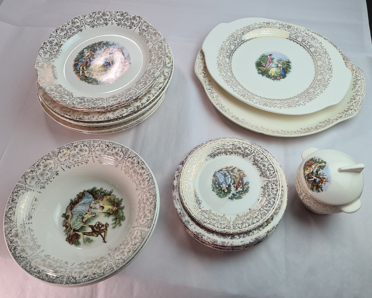 Assortment of Porcelain from AdamAntiques, Homer Laughlin, Triumph American Limoges, Lafayette China, Empire Ware