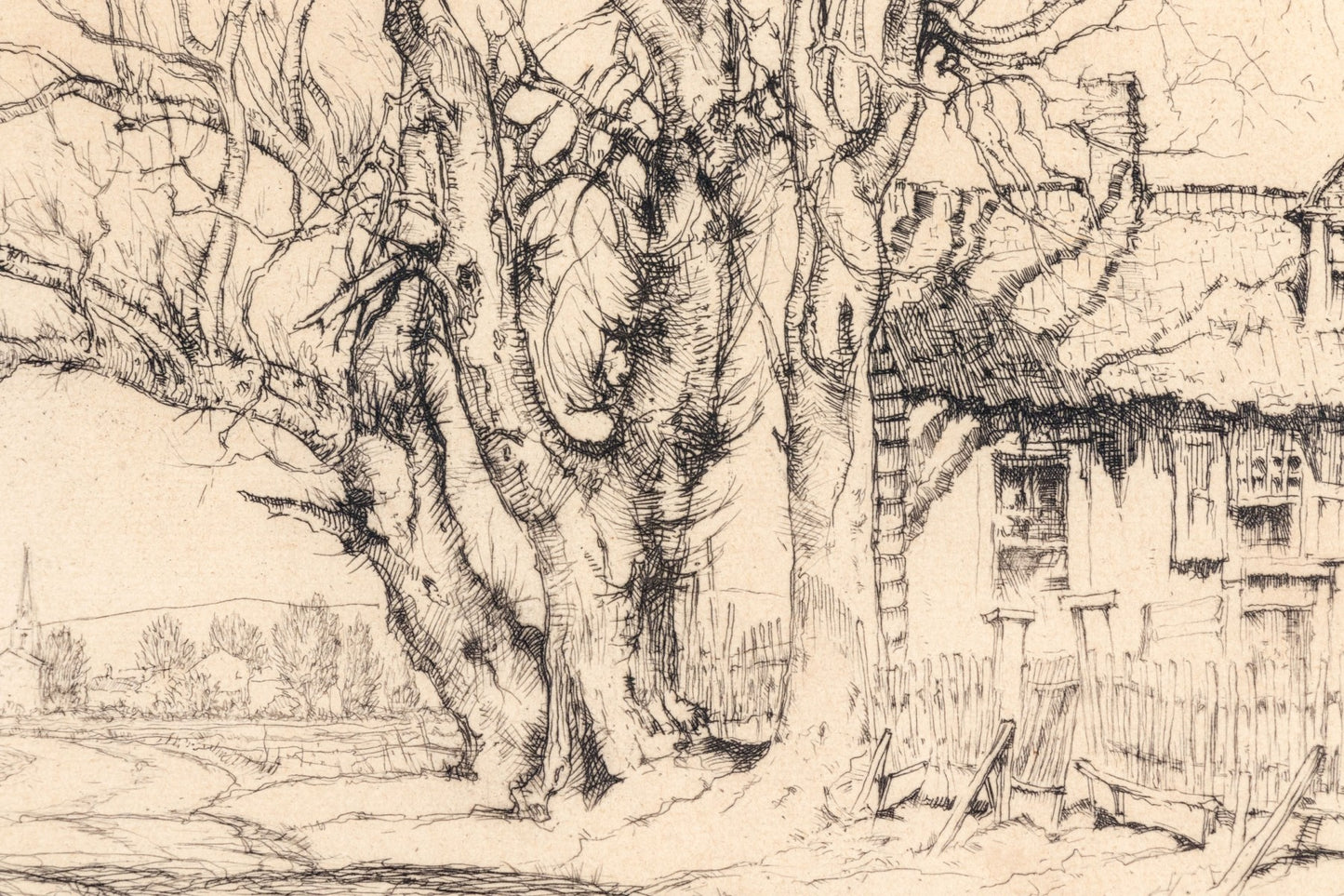 Ernest David Roth (German, 1879-1964) Etching Print On Paper, "Veterans", 1936