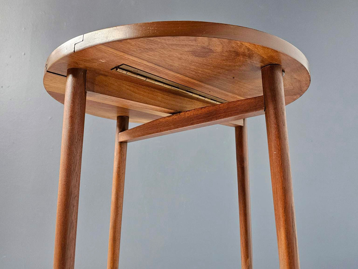 c. 1960 Bertha Schaefer For Singer & Sons Folding Walnut Side Table