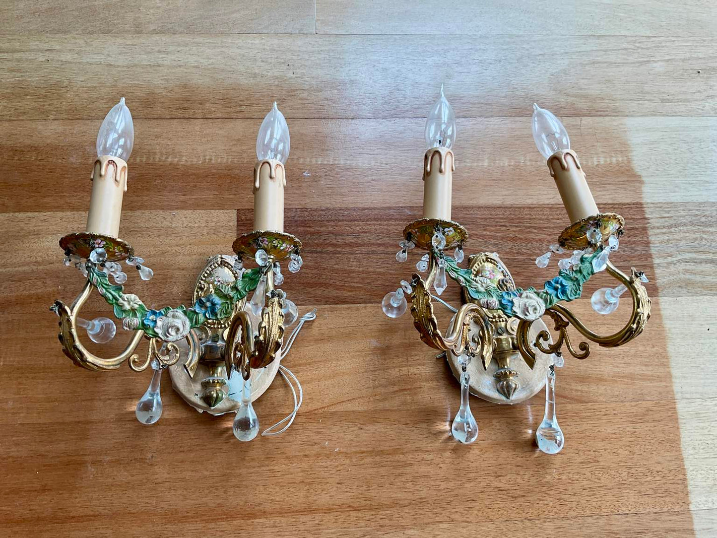 Gorgeous Pair of Vintage Italian Sconces