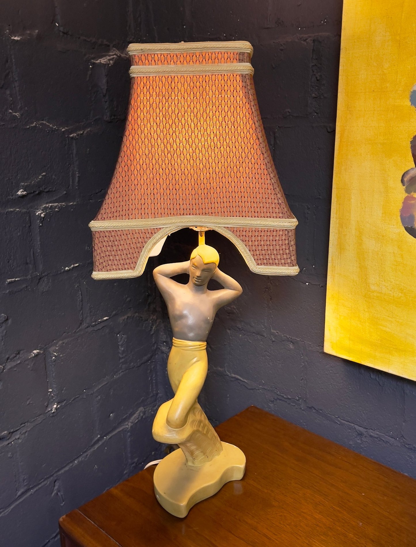 Mid Century Chalkware Lamp